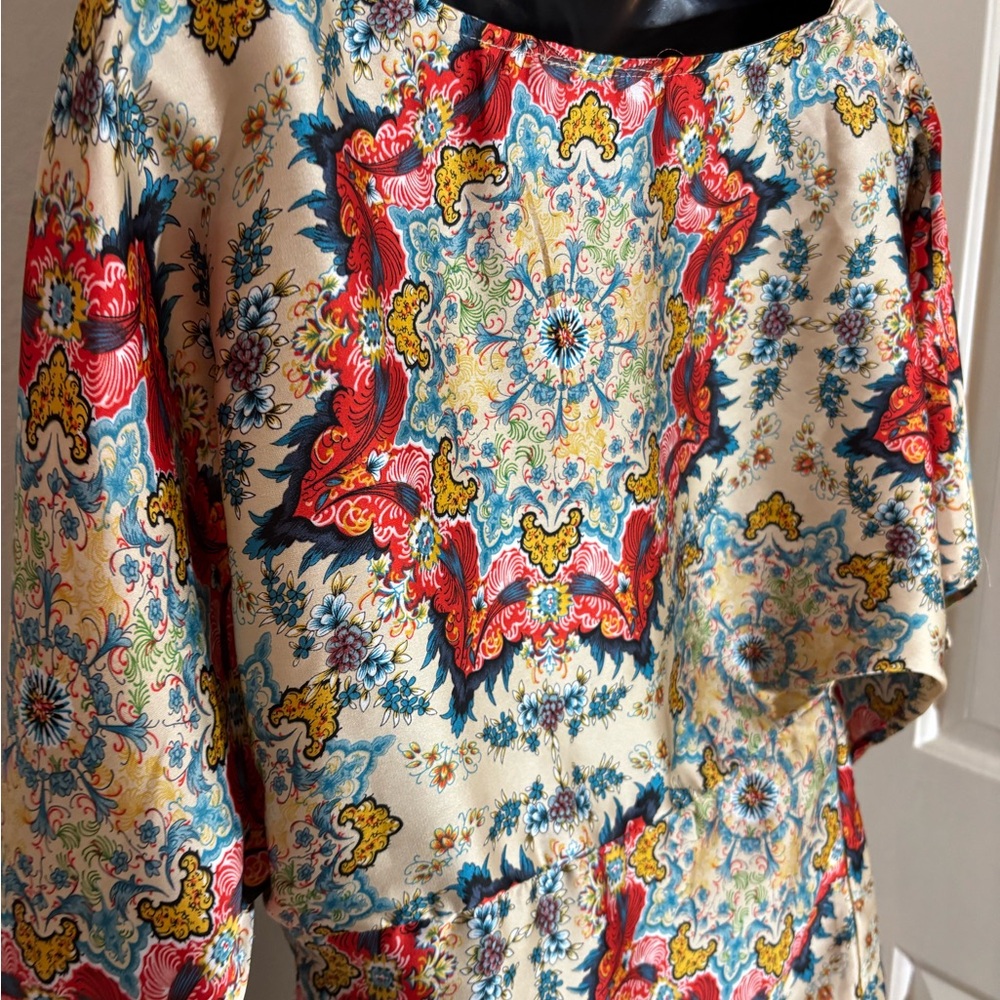 AKA New York Red Ruffled Fitted Blouse by Anthropologie - Picture 15 of 16